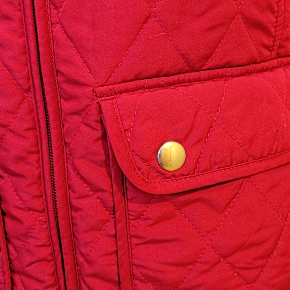 Croft & Barrow Quilted Red Vest Petite Extra Small - Picture 3 of 7
